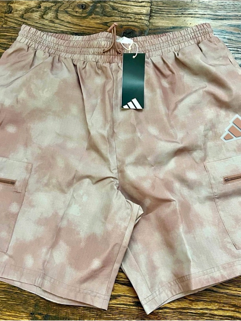 adidas Men's Rose-Tone Cargo Athletic Shorts